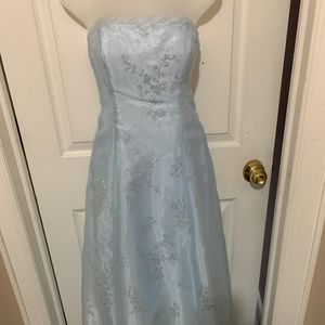 Formal sequined powder blue gown